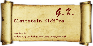 Glattstein Klára névjegykártya